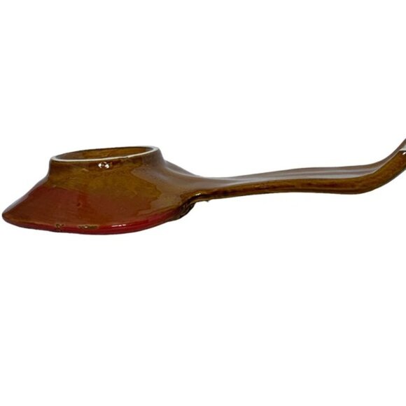 Apple Theme Spoon Rest Rich Rustic Harvest Apple Artisan Ceramic Hand Painted - Picture 9 of 16